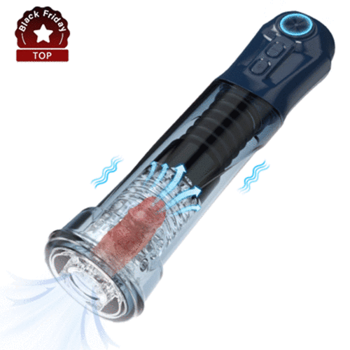 Arousa+ - Appareil pour agrandir le pénis avec stimulation du gland 3 niveaux d'aspiration et 7 mo