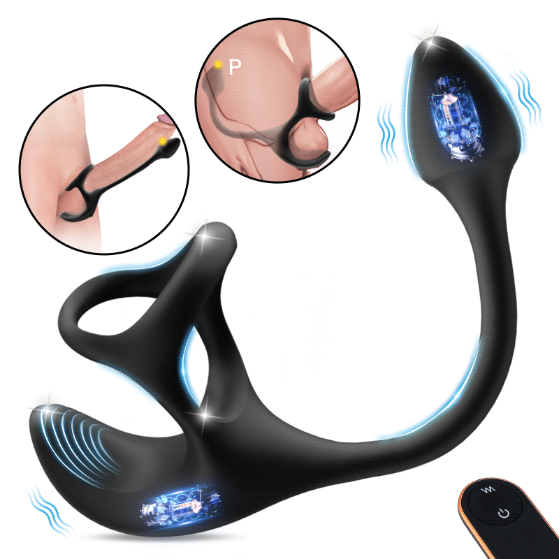 VibeKnight – Plug Anal Vibrant & Anneau Pénien Multifonction