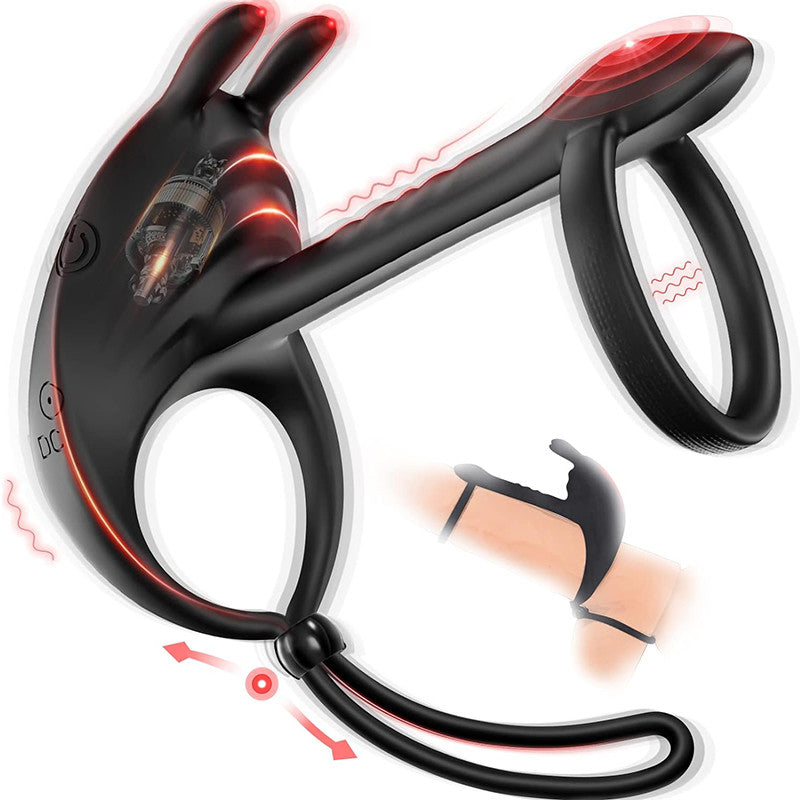 TriplePlay Ring – Anneau Pénien Vibrant avec Stimulateur Clitoridien et Testiculaire