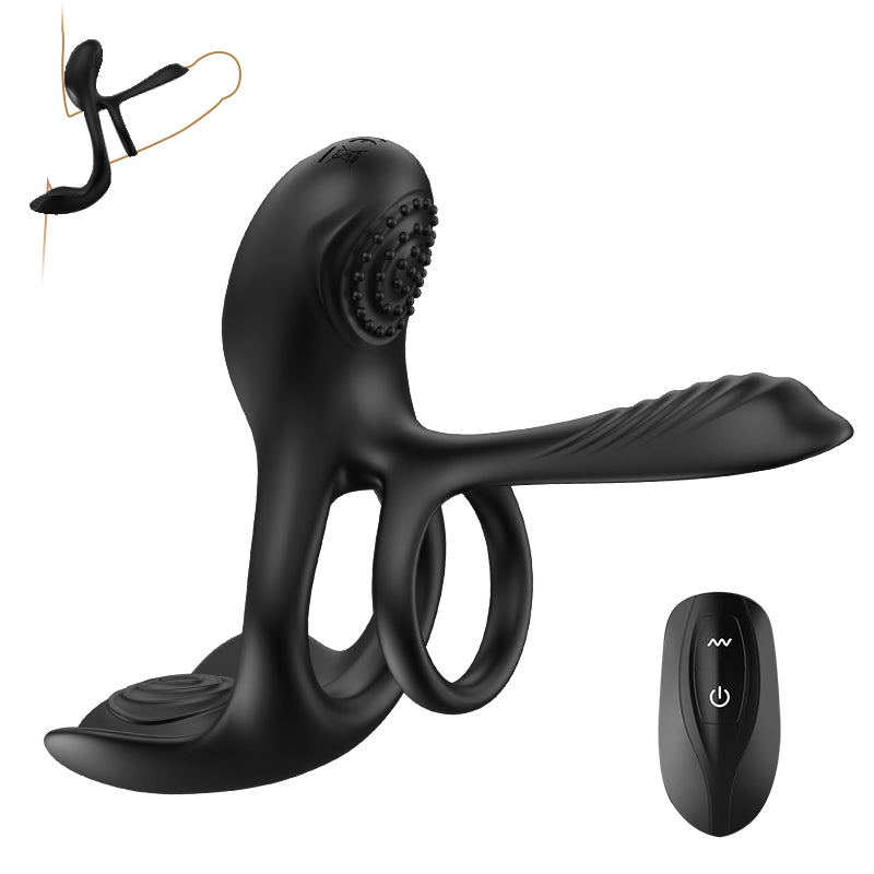PowerPulse 3X – Anneau Vibrant et Manchon à Triple Stimulation