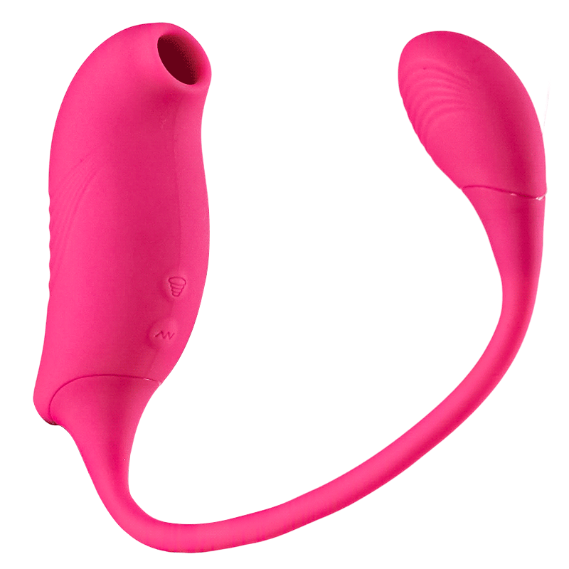 Vibromasseur 2 en 1 – Succion &amp; Vibration à Double Tête
