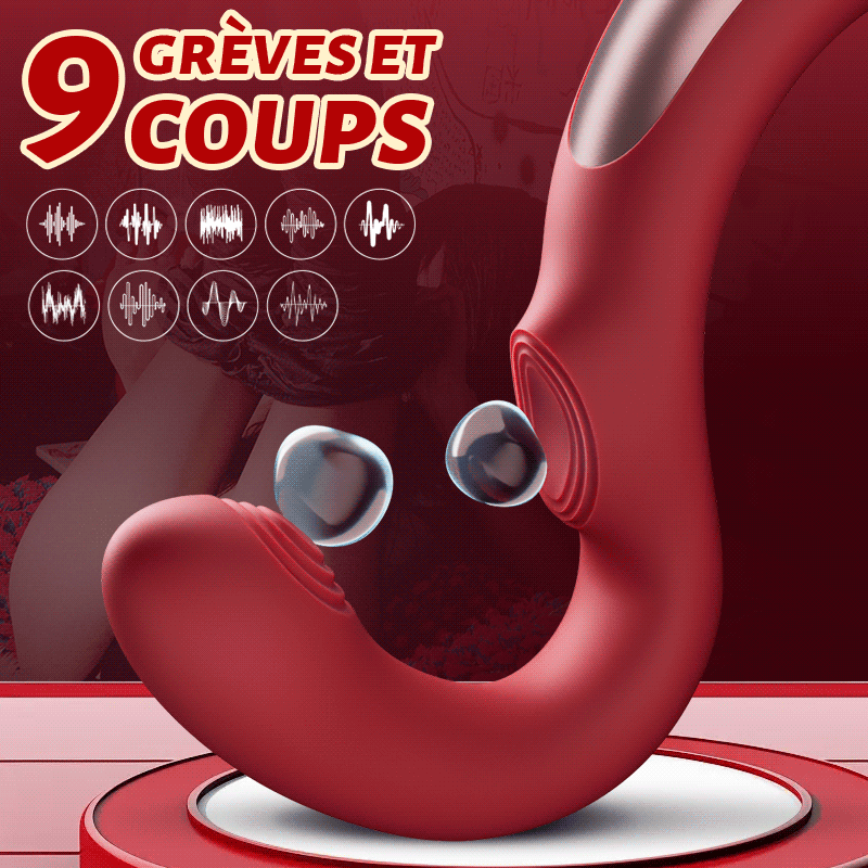 Vibromasseur Compact à Percussions – 9 Modes de Plaisir Profond et Élégance Nomade