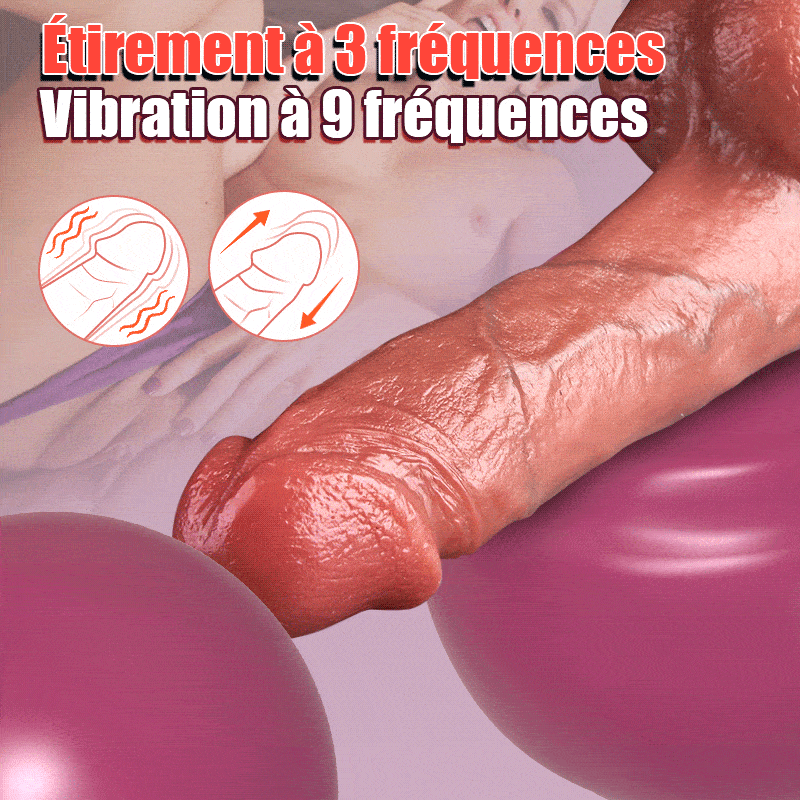 Gode Haute Technologie – Vibration, Impact, Oscillation et Chauffage Réaliste 22,5 cm